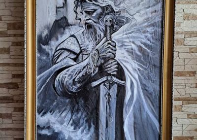 Obraz Vikinga s mečem