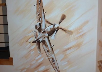 Letadlo na zdi