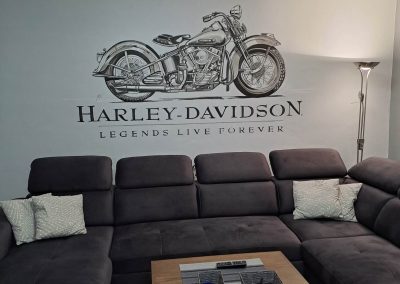 Malba na zdi Harley Davidson