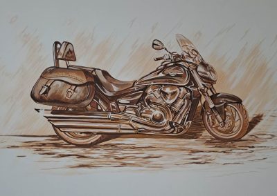 Malby na zdi motocykl